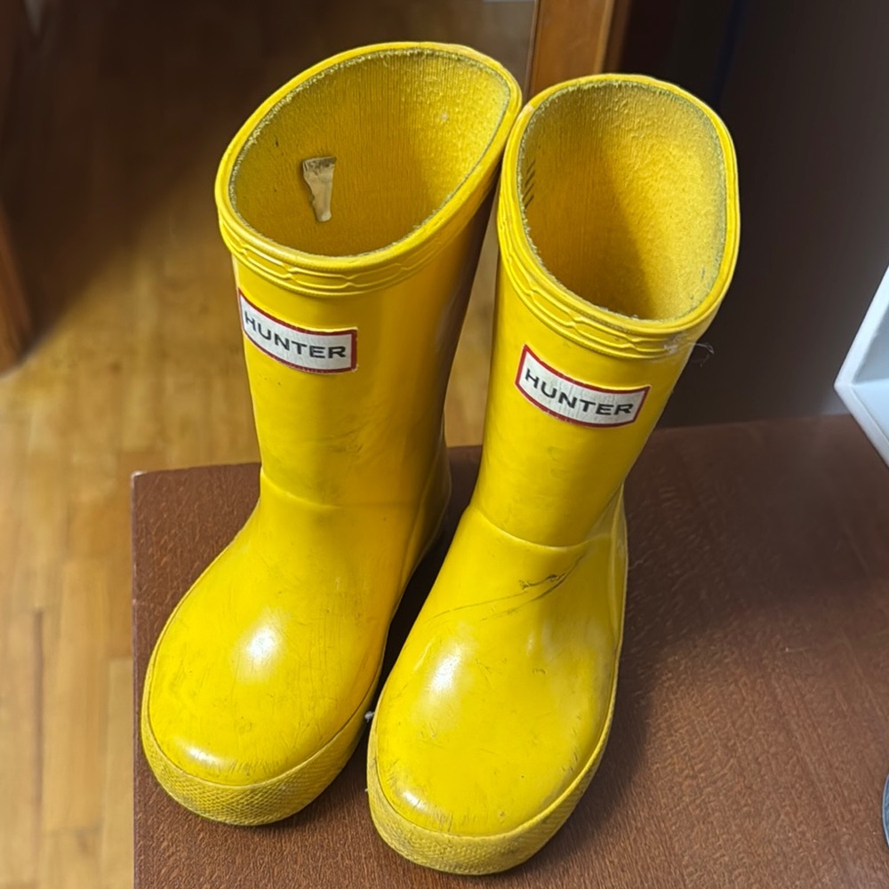 Hunter Yellow Rain & Snow Boots Waterproof Rubber
